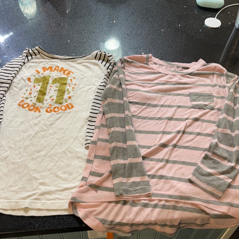 Set of 2 Girls Lg long sleeve tees #2014